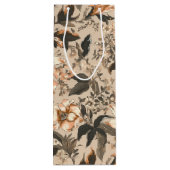 ヴィンテージフローラルパターンワイン抱き枕 ワインギフトバッグ (裏面)