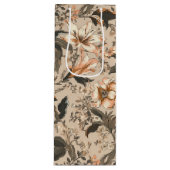 ヴィンテージフローラルパターンワイン抱き枕 ワインギフトバッグ (正面)