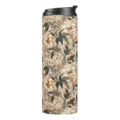 ヴィンテージフローラルパターン熱タンブラー タンブラー (回転左)
