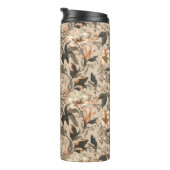 ヴィンテージフローラルパターン熱タンブラー タンブラー (回転右)