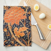 ヴィンテージフローラルパターン、ウィリアム・モリス キッチンタオル (四つ折り)