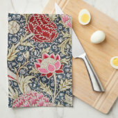 ヴィンテージフローラルパターン、ウィリアム・モリス キッチンタオル (四つ折り)