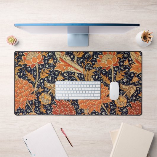 ヴィンテージフローラルパターン、ウィリアム・モリス デスクマット (オフィス1)