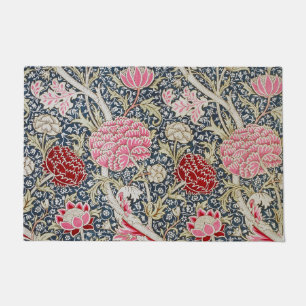 ヴィンテージフローラルパターン、ウィリアム・モリス ドアマット