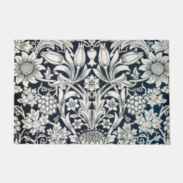 ヴィンテージフローラルパターン、ウィリアム・モリス ドアマット