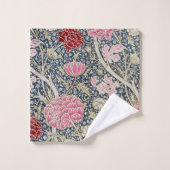 ヴィンテージフローラルパターン、ウィリアム・モリス バスタオルセット (ウォッシュタオル)