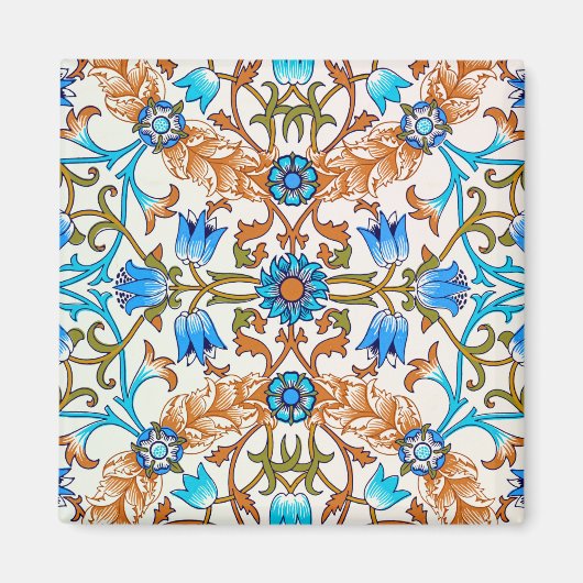 ヴィンテージフローラルパターン、ウィリアム・モリス マグネット (正面)