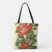 ヴィンテージフローラレッドシワバラローザルゴサ トートバッグ (裏面)