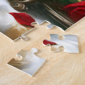 ヴィンテージフローラレッドローズ ジグソーパズル (側面)