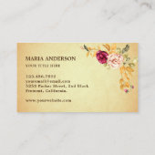 ヴィンテージフローラレトロビキニ水着水着 名刺 (裏面)