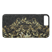 ヴィンテージフローラレースイン金ゴールドダイヤモンドグリッター2 Case-Mate iPhoneケース (裏面(横))