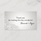 ヴィンテージフローラレースシルバーグレー座席表 プレイスカード (裏面)