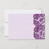 ヴィンテージフローラレースパープルRSVP 出欠カード (裏面)