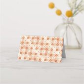 ヴィンテージフローラレースボウかわいこちゃんパイ誕生日フード プレイスカード (裏面)