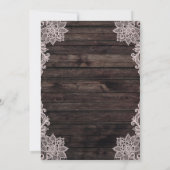 ヴィンテージフローラレース素朴ウッドエレガントな結婚式 招待状 (裏面)