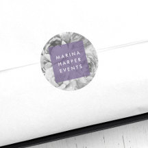 ヴィンテージフローラロゴシール |バイオレット