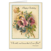 ヴィンテージフローラロザリー誕生日宗教聖なる書物、 経典 (正面)