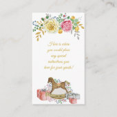 ヴィンテージフローラロッキングホースベビーシャワー エンクロージャーカード (正面)