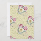 ヴィンテージフローラロッキング馬赤ちゃんシャワーbyメール 招待状 (裏面)