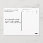 ヴィンテージフローラロマンチックなバレンタイン愛の友情 ポストカード (裏面)