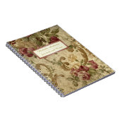 ヴィンテージフローラワインバラ（名前付き） ノートブック (右側)