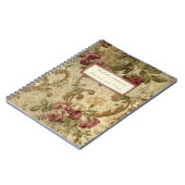 ヴィンテージフローラワインバラ（名前付き） ノートブック (左側)