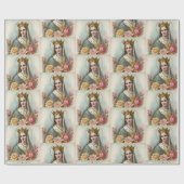 ヴィンテージフローラヴァージンメアリーギフトラッピング紙 ラッピングペーパー (フラット)