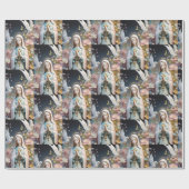 ヴィンテージフローラヴァージンメアリーギフトラッピング紙 ラッピングペーパー (フラット)