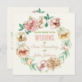 ヴィンテージフローラ保存日付 セーブザデート (正面/裏面)