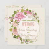 ヴィンテージフローラ保存日付 セーブザデート (正面/裏面)