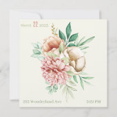 ヴィンテージフローラ保存日付 セーブザデート (裏面)