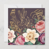 ヴィンテージフローラ保存日付 セーブザデート (裏面)