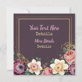 ヴィンテージフローラ保存日付 セーブザデート (正面)