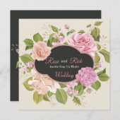 ヴィンテージフローラ保存日付 セーブザデート (正面/裏面)