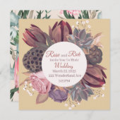 ヴィンテージフローラ保存日付 セーブザデート (正面/裏面)