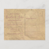 ヴィンテージフローラ保存日付 案内ポストカード (裏面)