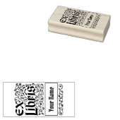 ヴィンテージフローラ個人用Ex-Librisテンプレート ラバースタンプ (押印)