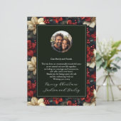 ヴィンテージフローラ写真クリスマスレター紙 (スタンド正面)