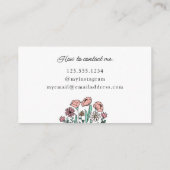 ヴィンテージフローラ写真家 名刺 (裏面)