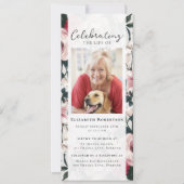 ヴィンテージフローラ写真葬儀デジタル招待状 招待状 (正面)