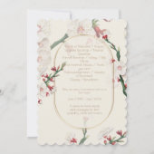 ヴィンテージフローラ写真葬儀プログラム 招待状 (裏面)