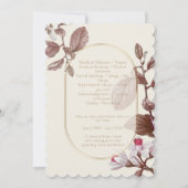 ヴィンテージフローラ写真葬儀プログラム 招待状 (裏面)