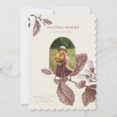 ヴィンテージフローラ写真葬儀プログラム 招待状 (正面)