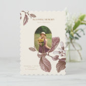 ヴィンテージフローラ写真葬儀プログラム 招待状 (スタンド正面)