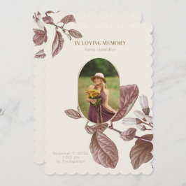 ヴィンテージフローラ写真葬儀プログラム 招待状