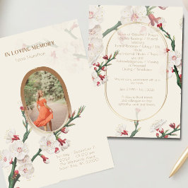 ヴィンテージフローラ写真葬儀プログラム 招待状