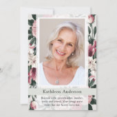 ヴィンテージフローラ写真記念メモリアル サンキューカード (正面)