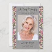 ヴィンテージフローラ写真記念メモリアル サンキューカード (正面)