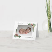 ヴィンテージフローラ冬ありがとう サンキューカード (正面)