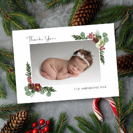 ヴィンテージフローラ冬 – Flat Thank You サンキューカード